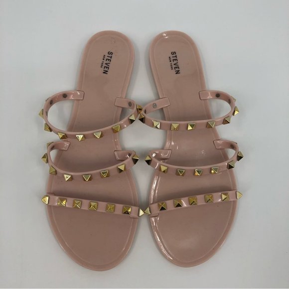 Steven New York Gold & Pink Breathable Sandals | Comfort at its Best - Picture 2 of 7